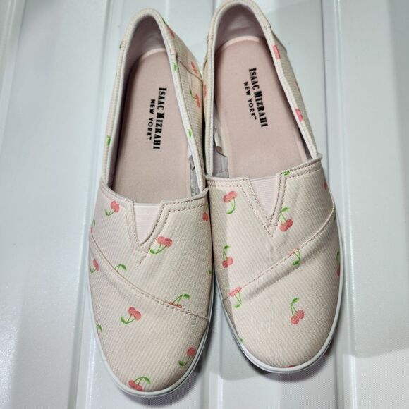 🇬🇪🔸️NWT Isaac Mizrahi Striped Cherry Print Slip On Sneakers Size 8 - Picture 2 of 13